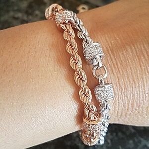 Rope CZ Bracelet 7.5 inches